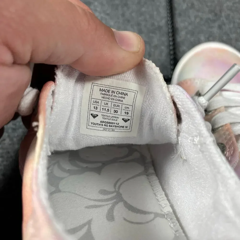 Roxy Youth RG Bayshore 4 Slip On Sneaker Size 13 Toddler Pink Casual